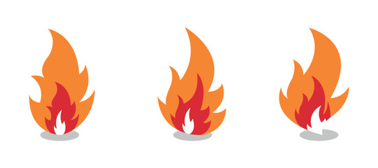 Set Icon Flames full color