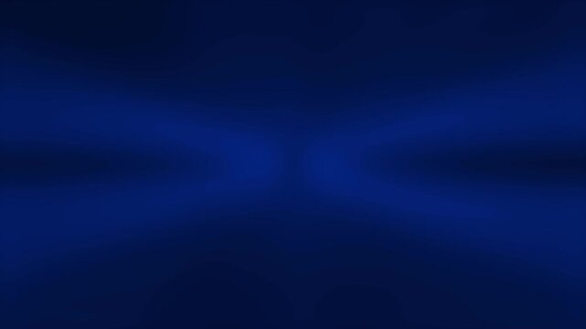 Glowing light blue and royal blue gradient flow . Blurred lights.Flashes on dark backdrop for cover, technology banner, web design.Flowing motion. Fluid animation.Dark blue gradient motion background 
