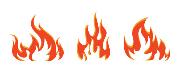 Set Icon Flames full color