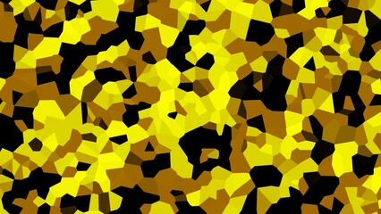 Abstract yellow polygon camouflage geometric pattern digital background