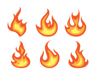 Set Icon Flames full color