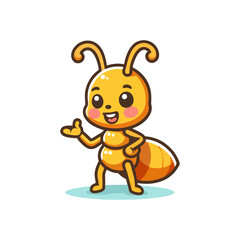 Ant Mascot vector cartoon illustration avatar for funny company logo cute animal character insect branding adorable bug concept artwork friendly colorful joyful identity minimal symbol modern emblem