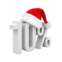 10 Off Christmas Sale isolated on transparent background