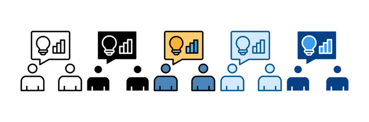 Obraz premium Mentorship Icon Set Multiple Style Collection