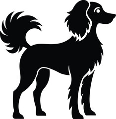 Elegant Silhouette of a Poodle Dog Standing