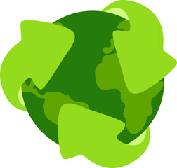 World environment day illustration. Ecology, eco friendly, green city, save planet for environment awarness. Vector isolated.