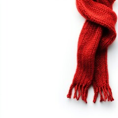Snug & Stylish Isolated Red Knit Scarf
