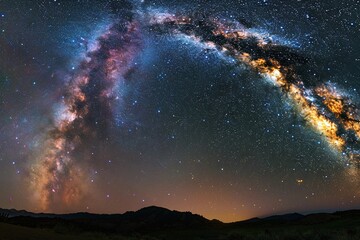 Pathway to a Cosmic Whirlpool: Dark Nebula and Starry Night Sky Varient 5