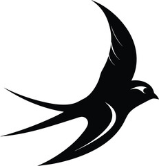 Black Swallow Silhouette
