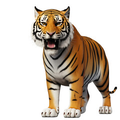 Fototapeta premium tiger on white background