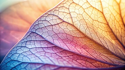 Obraz premium Delicate flower petal close-up with intricate veins and subtle color gradations, bloom, macro
