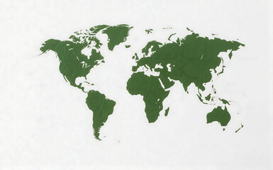 Simplified Green World Map
