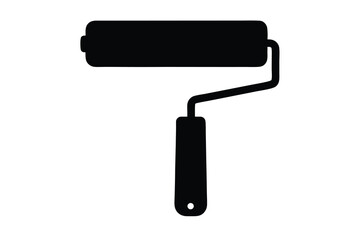 Simple Black and White Paint Roller Icon