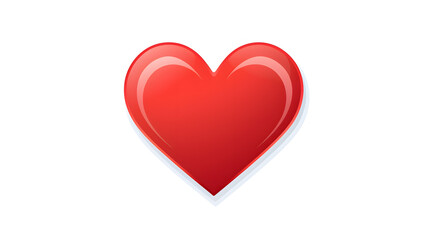 Professional Heart Shaped Icon Cartoon Vector Illustration Isolated on White Background