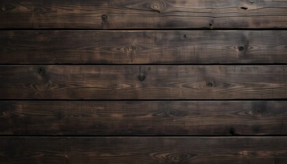 Naklejka premium Dark Wooden Plank Texture with Natural Grain and Knots for Rustic and Interior Design Backgrounds