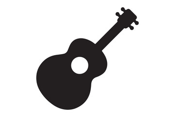 Simple Silhouette of a Ukulele