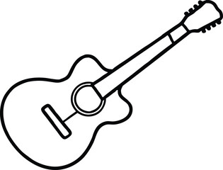 guitar line art icon