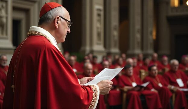 Roman Catholic cardinals gathered in the Sistine Chapel for a conclave to elect a successor to Pope John Paul II in Rome, Italy.