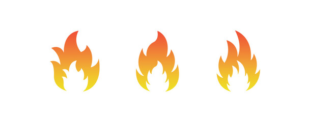 Set Icon Flames full color