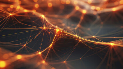 Global network data visualization in orange hues