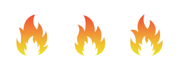Set Icon Flames full color