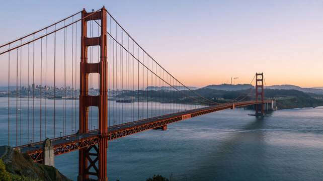 Golden Gate Bridge panorama San Francisco California