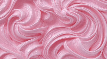 Obraz premium A swirl of soft pink frosting, creamy and inviting texture.
