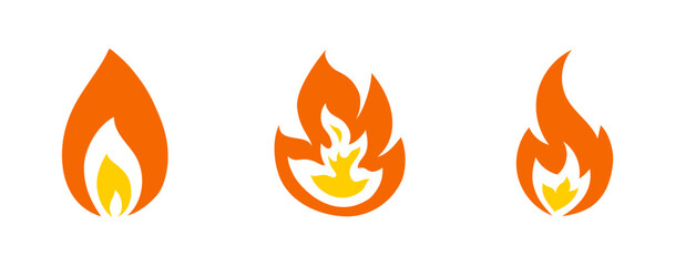 Set Icon Flames full color