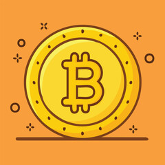 Bitcoin Coin Illustration