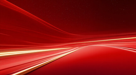 Abstract red background with dynamic light streaks and gradient for modern design