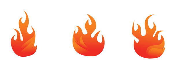 Set Icon Flames full color