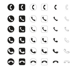 Call icon Vector Set,phone-icon,Telephone Icons,communication icon,Mobile Phone Icon,Flat Icon, Call sign and symbol. telephone symbol logo vector