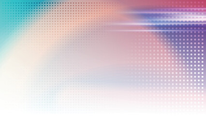 Abstract colorful neon light with dot halftone screen creative background. Vector illustration.
