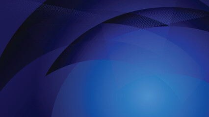 Abstract creative glowing light and shade with curve stripe on gradient blue background. Vector illustration.
