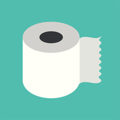 Simple Roll of White Toilet Paper