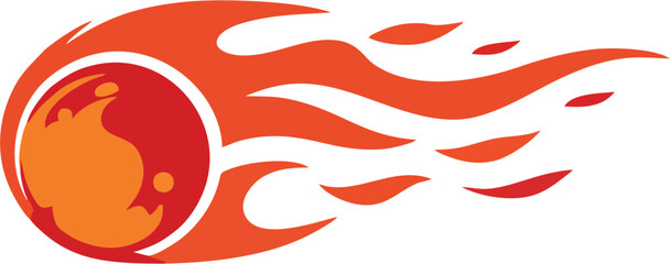 Vector fireball with particle sparks – minimal and easy to modify