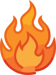 Simple red fireball illustration with centered glow