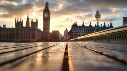 Obraz premium Close-up view of a rustic, empty wooden table.