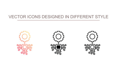 technologies icon design with white background stock illustration