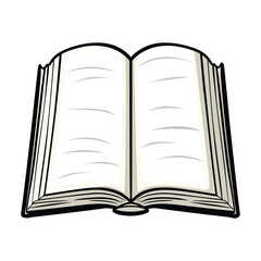 open book vector illustration