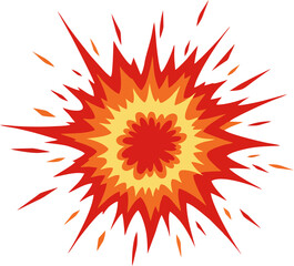 Fireball in motion vector illustration with trailing flames – clean and minimal style