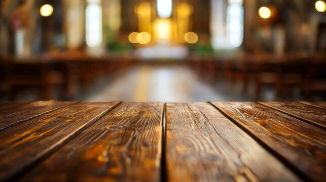 An atmospheric empty table highlighting historic architecture in the background.