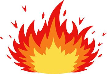 Vector energy sphere with fire aura – perfect for gaming UI or app icons