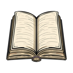 open book vector illustration