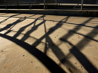 shadows on the pavement
