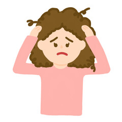 癖毛に困っている女性