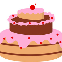Illustration of Birthday Cake