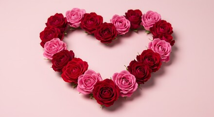Romantic Rose Heart Valentine's Day Floral Arrangement
