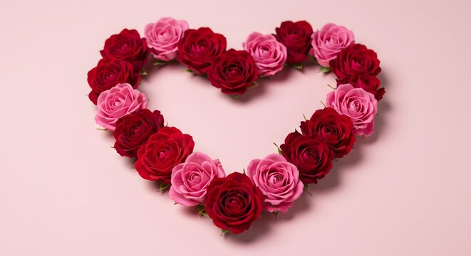Romantic Rose Heart Valentine's Day Floral Arrangement