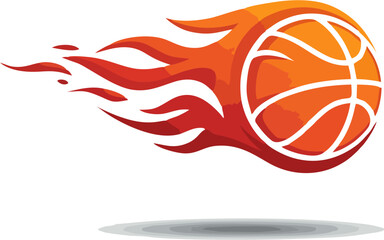 Vector fireball badge for gaming merch – edgy flame illustration